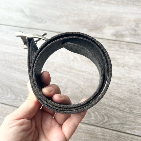 LEVI'S Casual Black Genuine Leather Embossed Belt - Picture 3 of 13